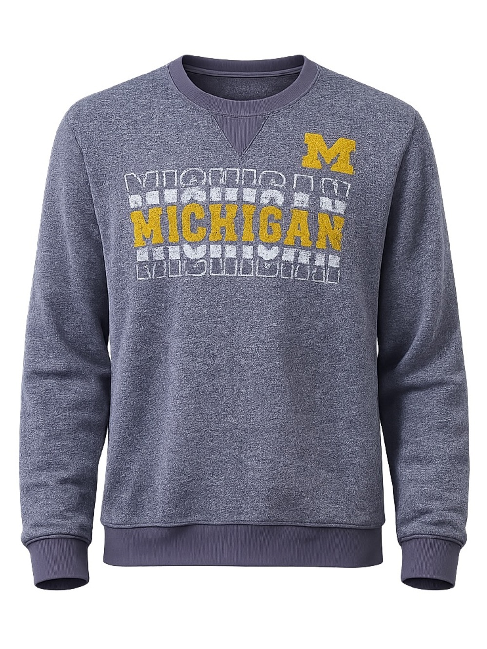 NWT Michigan Wolverines Youth Medium 8/10 Crewneck Sweatshirt Gray NCAA